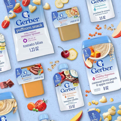 Gerber Stage 2 Baby Food, Oatmeal Banana Cereal, Probiotics Support Healthy Digestion, Baby Oatmeal Cereal