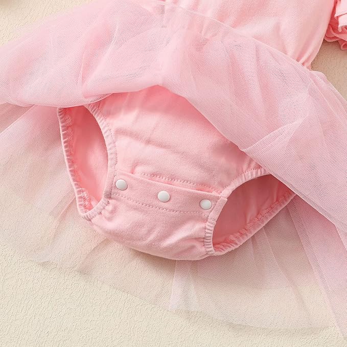 Baby Girl Clothes Infant Ruffle Sleeve Romper Dress Newborn Solid Tutu Skirt Sets Jumpsuit Headband Outfit