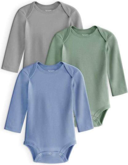 Yoofoss Baby Bodysuits 100% Organic Cotton Baby Onesie Long Sleeve Baby Boys Girls Clothes Soft Newborn Infant Romper, 3 Pack