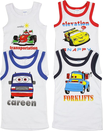 ToBeInStyle Boy's Pack of 4 Tank Tops