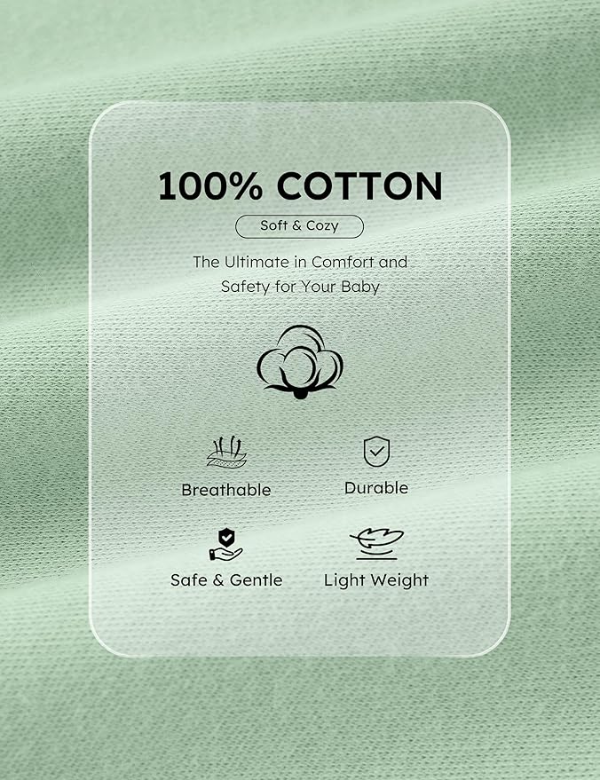 Yoofoss Baby Pajamas 100% Organic Cotton Baby Sleepers for Newborn 0-3 3-6 6-9 Months Boys Girl Clothes 3pcs Footed PJs