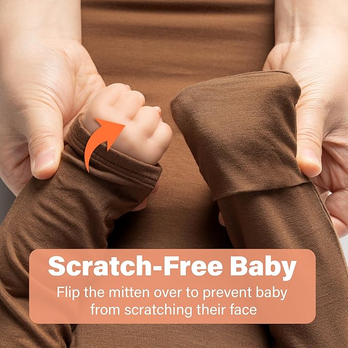 Newborn Baby Knotted Gown, Ultra-Soft Infant Sleeper Coming Home Outfit with Hat, Bowknot (2 Packs)