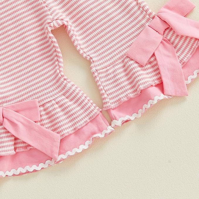 Toddler Baby Girl Valentines Day Outfit Infant Love Romper Ruffle Jumpsuit Overalls Cute Spring Valentines Clothes