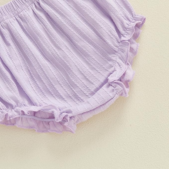 Mubineo Baby Girl Summer Clothes Cute Ruffle Tops Dress Shorts Outfits Set Infant Toddler Shrit Bloomers Princess Outfit