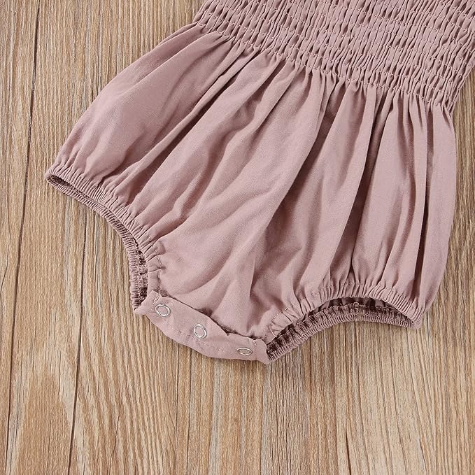 Newborn Baby Girl Bodysuit Sleeveless Halter Frill Romper One-piece Jumpsuit with Headband Summer Clothes Set