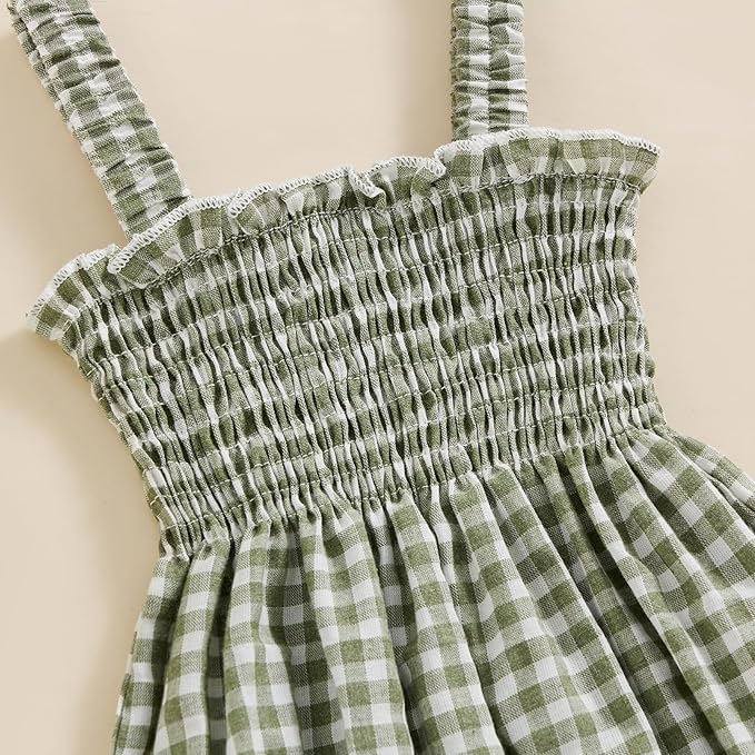 Newborn Baby Girl Bodysuit Sleeveless Halter Frill Romper One-piece Jumpsuit with Headband Summer Clothes Set