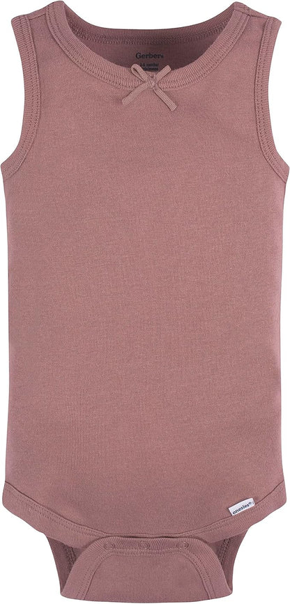 Gerber Baby Girls Multi-Pack Sleeveless Onesies Bodysuit