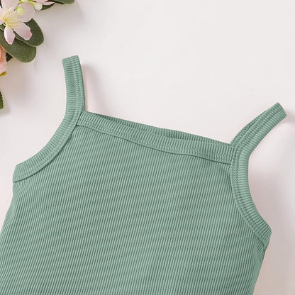 OPAWO Onsies for Baby Girls' Bodysuits 3 Pack Neutral Baby Clothes Spaghetti Strap & Long Sleeve Fall Baby Undershirt 0-2T