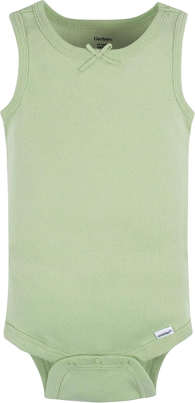 Gerber Baby Girls Multi-Pack Sleeveless Onesies Bodysuit