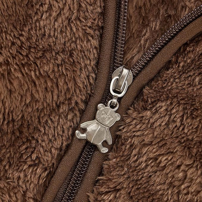 Baby Boys Girls Fleece Jackets Zip Up Hoodies Cute Bear Coats Fall Winter Fuzzy Jacket Newborn Boys Girls Outwear