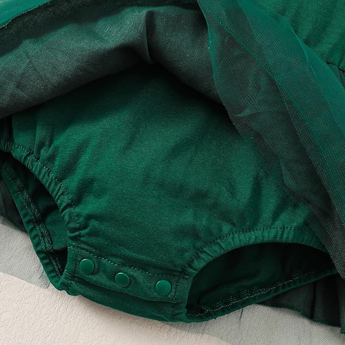 Magic Park 0-18M Infant Bodysuit Tutu Dress Baby Girl Romper Dress Toddler Solid Color Tulle Skirt Baptism Holidays Outfits