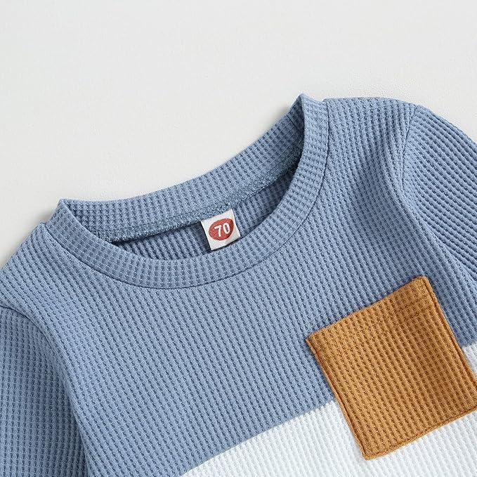 Murnouche Toddler Baby Boy Fall Winter Outfits Letter Crewneck Sweatshirt Casual Pants 2Pcs Clothes Set