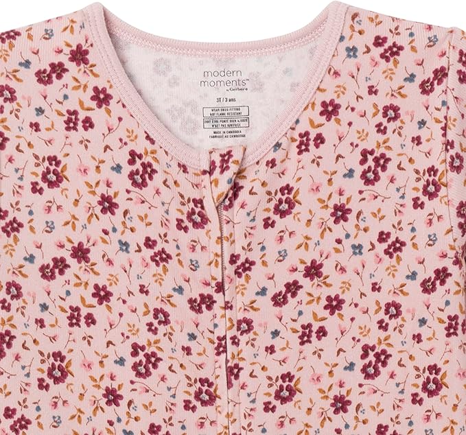 Modern Moments by Gerber unisex-baby Hacci Footless Pajamas