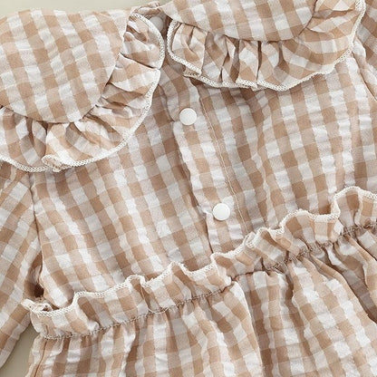 2pcs Infant Baby Girls Romper Dress Headband Long Sleeve Clothing Flowers Newborn Boho Girl Outfit Jumpsuit Clothes