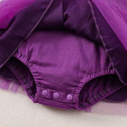 Magic Park 0-18M Infant Bodysuit Tutu Dress Baby Girl Romper Dress Toddler Solid Color Tulle Skirt Baptism Holidays Outfits