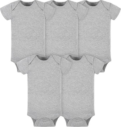 Gerber baby-girls 5-pack Solid Onesies Bodysuits