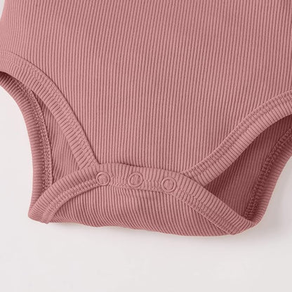 OPAWO Onsies for Baby Girls' Bodysuits 3 Pack Neutral Baby Clothes Spaghetti Strap & Long Sleeve Fall Baby Undershirt 0-2T