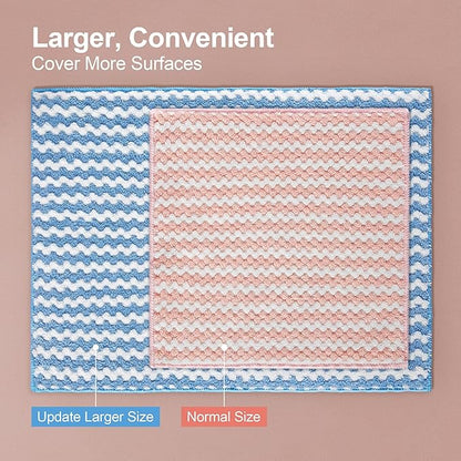 JOYMOOP Microfiber Cleaning Cloth, Mixed Color Towels with Edging, Large Size 6 Pack (11.8" x 15.7"), Absorbent Streak Free Lint Free Rags for Cleaning, Reusable and Washable Towels