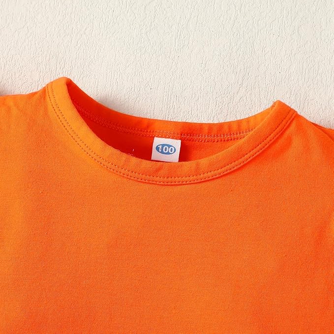 12M-14Y Toddler Baby Girls T Shirt Solid Color Blouse Ruffle Top Cotton Casual Tees Plain Shirt