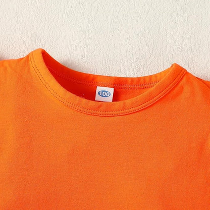 12M-14Y Toddler Baby Girls T Shirt Solid Color Blouse Ruffle Top Cotton Casual Tees Plain Shirt