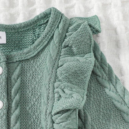 Infant Baby Girl Clothes Newborn Girl Romper Fall Winter Outfit Ruffle Long Sleeve Jumpsuit Romper Cute Baby Girl Outfit