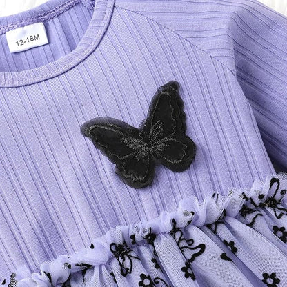 YOUNGER TREE Newborn Baby Girl Romper Dress Outfits Long Sleeve Floral Tutu Bodysuit with Leggings Hat Infant Fall Clothes