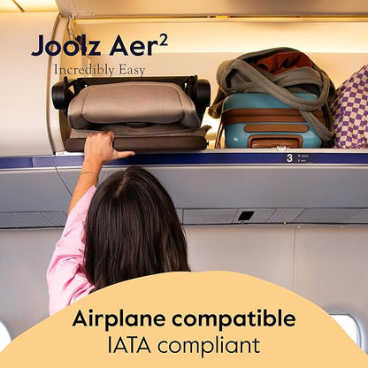 Joolz Aer2 Lightweight Travel Stroller for Baby & Toddler – Ultra-Compact One-Hand Foldable Stroller, Reclining Seat, UPF 50+ Canopy, Adjustable Leg Rest, Carry-On & Airplane Approved (Space Black)