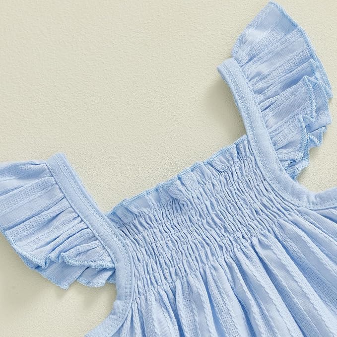 Mubineo Baby Girl Summer Clothes Cute Ruffle Tops Dress Shorts Outfits Set Infant Toddler Shrit Bloomers Princess Outfit