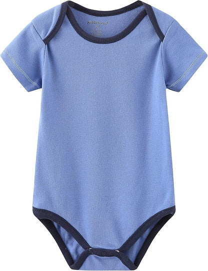 Kiddiezoom Newborn Baby Unisex Cotton One-Piece Bodysuits Baby Gift 5-Pack Baby Clothes