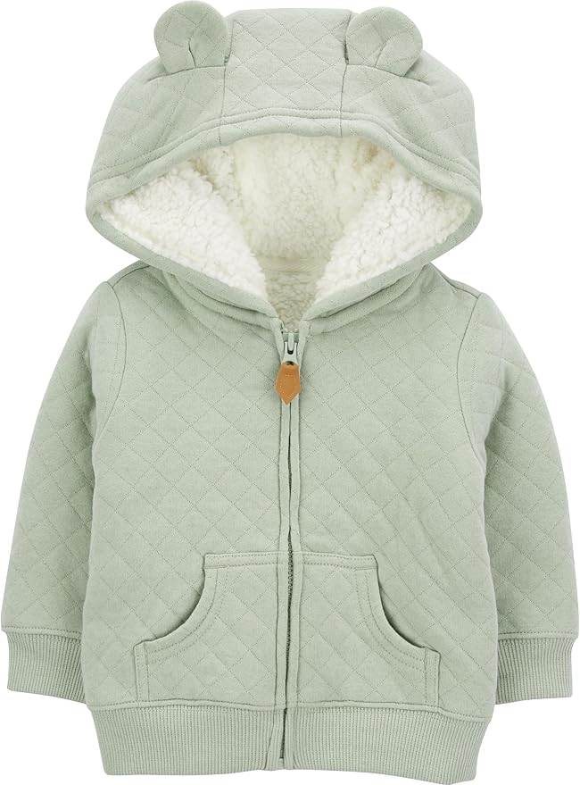 Simple Joys by Carter's Baby Hooded Sweater Jacket with Sherpa Lining