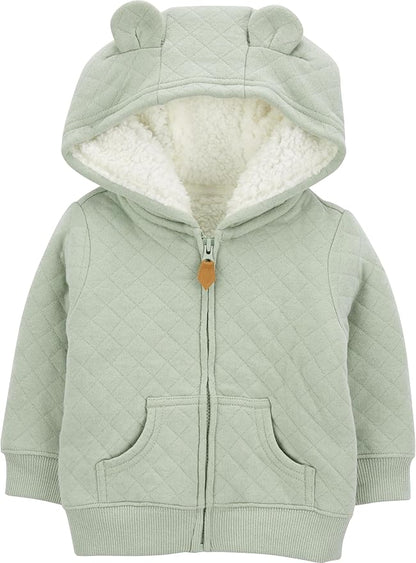 Simple Joys by Carter's Baby Hooded Sweater Jacket with Sherpa Lining