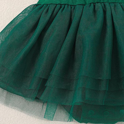 Magic Park 0-18M Infant Bodysuit Tutu Dress Baby Girl Romper Dress Toddler Solid Color Tulle Skirt Baptism Holidays Outfits