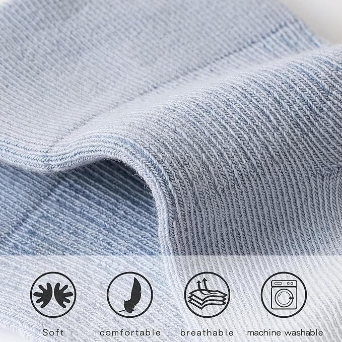 Baby Girls/Boys Socks Soft Cotton Infant Sock Set Newborn Dress Socks 5 Pairs Comfortable Sock for Toddler