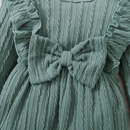 Happy Town Baby Girl Romper Infant Fall Winter Clothes Ruffle Sweater Long Sleeve Bodysuit Jumpsuit and Headband