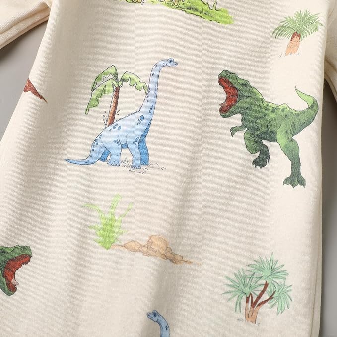 Owlivia Organic Cotton Baby Boy Girl Zip up Sleep 'N Play Pjs, Footless, Long Sleeve