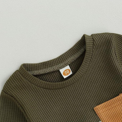 Murnouche Toddler Baby Boy Fall Winter Outfits Letter Crewneck Sweatshirt Casual Pants 2Pcs Clothes Set