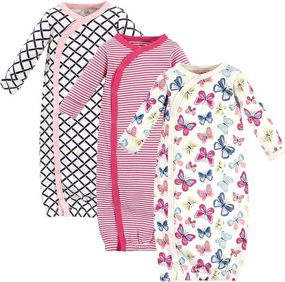 Touched by Nature Unisex Baby Organic Cotton Kimono Gowns