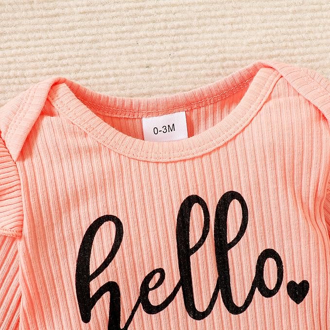 Newborn Infant Baby Girl Clothes Outfits Rib Romper Floral Pants with Headband Winter Clothing Set