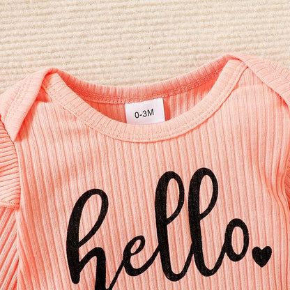 Newborn Infant Baby Girl Clothes Outfits Rib Romper Floral Pants with Headband Winter Clothing Set