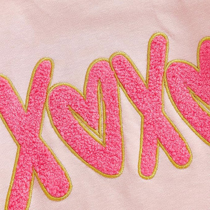 Toddler Girl Valentines Day Outfit Waffle Heart Sweatshirt Pants Set Baby Girls Spring Pullover Top Jogger Clothes