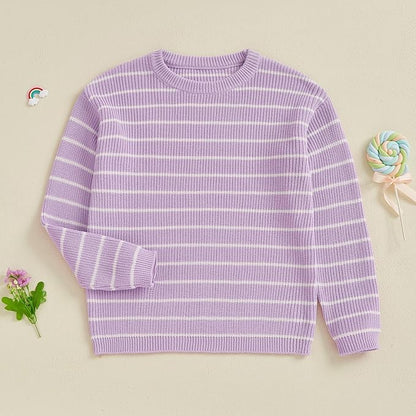 Mommy and Me Sweater Matching Family Outfit Long Sleeve Knit Sweater Pullover Mom and Baby Clothes