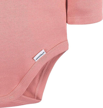 Gerber Unisex Baby Long Sleeve Solid Onesies Multi-pack Interlock 180 Gsm