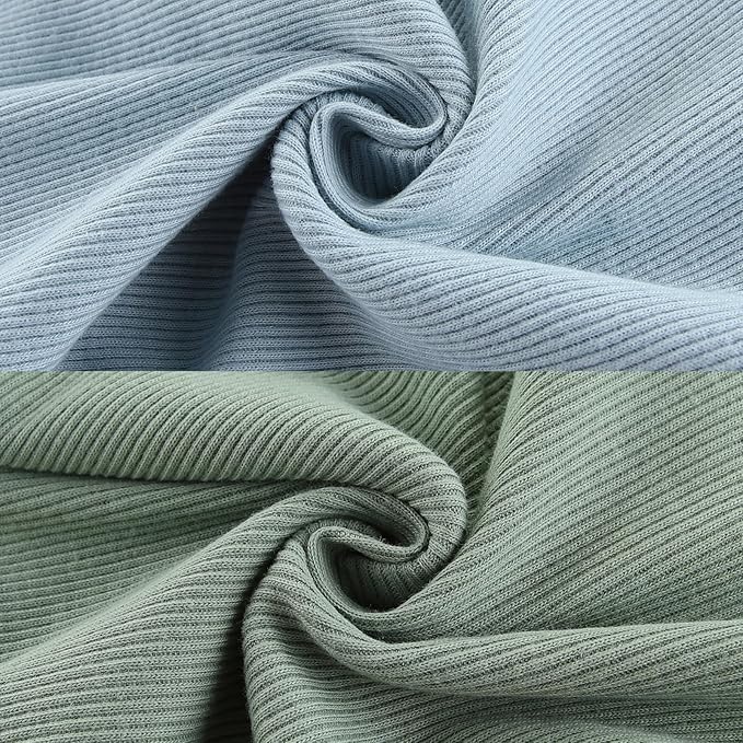 Baby Bodysuit 6 Pack Soft Mixed Ribbed Short Sleeve Romper Infant Boy Girl Clothes Set