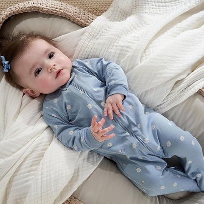 Gerber baby-girls 4 Pack Sleep N' Play Footie