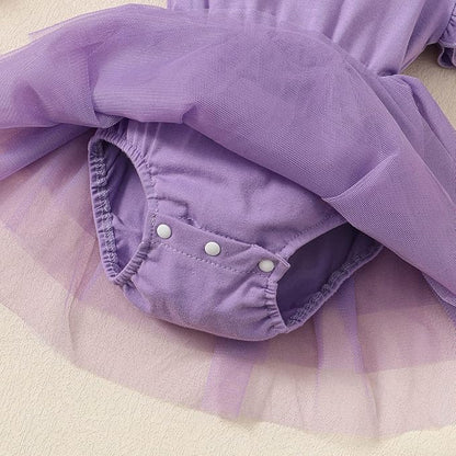 Baby Girl Clothes Infant Ruffle Sleeve Romper Dress Newborn Solid Tutu Skirt Sets Jumpsuit Headband Outfit