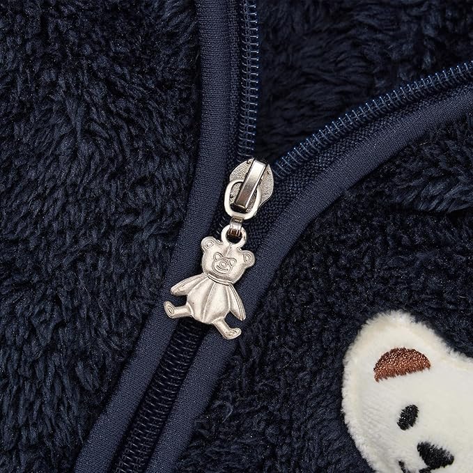 Baby Boys Girls Fleece Jackets Zip Up Hoodies Cute Bear Coats Fall Winter Fuzzy Jacket Newborn Boys Girls Outwear