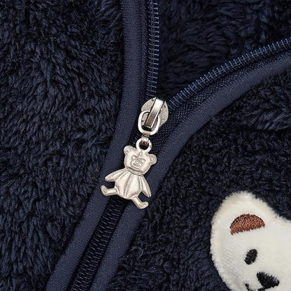 Baby Boys Girls Fleece Jackets Zip Up Hoodies Cute Bear Coats Fall Winter Fuzzy Jacket Newborn Boys Girls Outwear