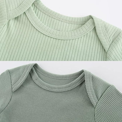 Newborn Baby Short Sleeve Bodysuit Cotton One-Piece Baby Clothes 5-Pack, 0-12 Months