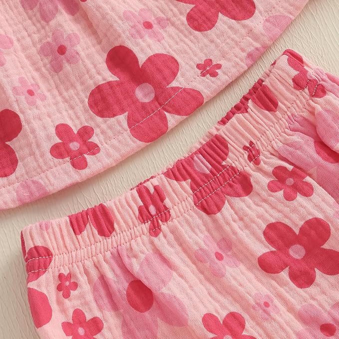 Mubineo Baby Girl Summer Clothes Cute Ruffle Tops Dress Shorts Outfits Set Infant Toddler Shrit Bloomers Princess Outfit