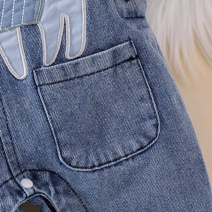 Baby Boy Clothes Fall Winter Outfits Long Sleeve Striped Romper Cute Cartoon Jeans Overalls Pants Set 0-18 Months